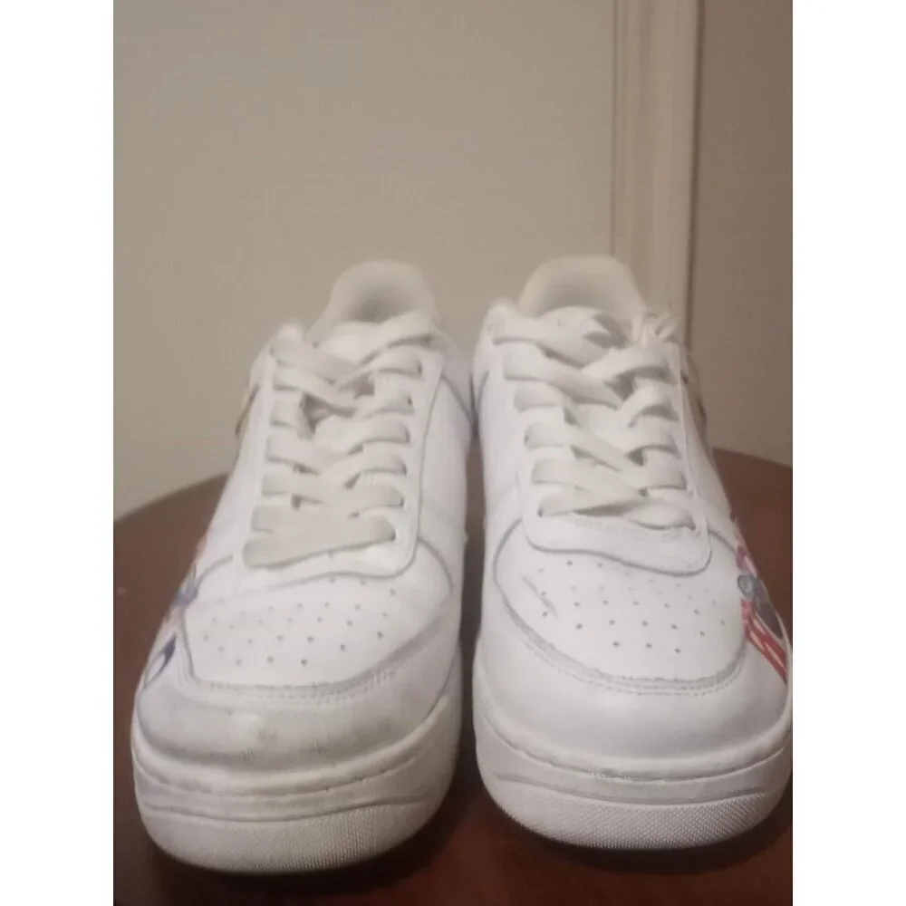Drip Creationz White Sneakers Youth Size 6.5Y Women's 8 Lace Up Low Top Shoes